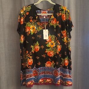 Johnny Was Janie Favorite Dolman V-Neck Top NWT